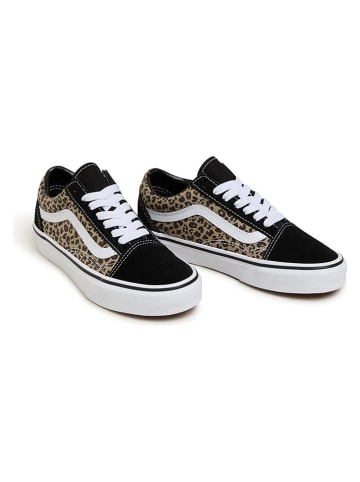 Vans Skórzane sneakersy "Old Skool" w kolorze czarno-beżowym