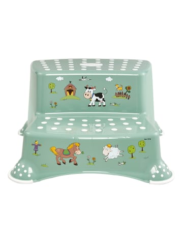 keeeper Opstapkruk "Funny Farm" groen - (B)40 x (H)21 x (D)37 cm