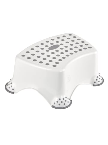 keeeper Opstapkruk "Hippo" wit/grijs - (B)40,5 x (H)14 x (D)29 cm