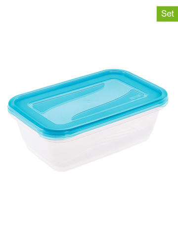 keeeper 2er-Set: Frischhaltedosen "Fredo" in Hellblau/ Transparent - 3,3 l