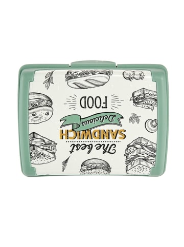 keeeper Pojemniki (2 szt.) "Sandwich" w kolorze zielono-białym na lunch - 1 l