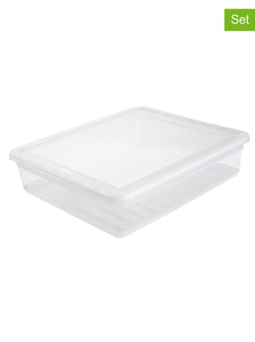 keeeper 2-delige set: opbergdozen "Bea" transparant - 9 l