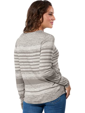 WITT WEIDEN Longsleeve in Grau/ Weiß