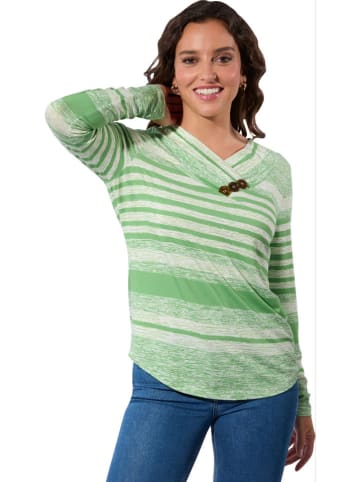WITT WEIDEN Longsleeve in Grün/ Weiß