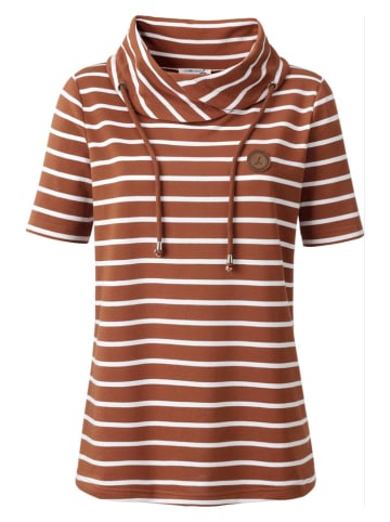 WITT WEIDEN Shirt in Braun/ Weiß