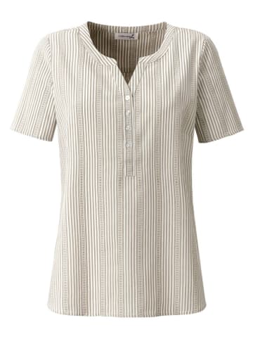 WITT WEIDEN Bluse in Taupe/ Weiß
