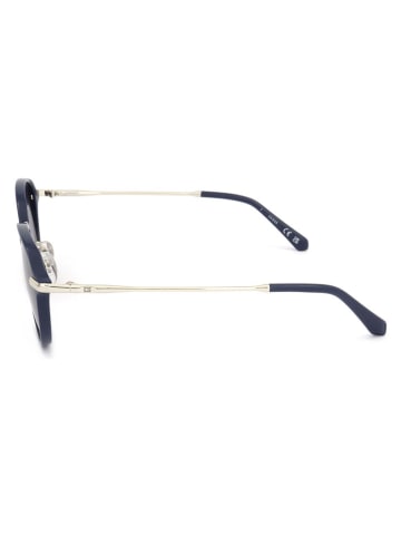 Guess Męskie okulary przeciwsłoneczne w kolorze srebrno-granatowym