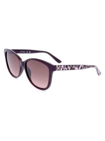 Guess Damskie okulary przeciwsłoneczne w kolorze ciemnofioletowym