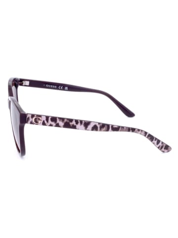 Guess Damskie okulary przeciwsłoneczne w kolorze ciemnofioletowym