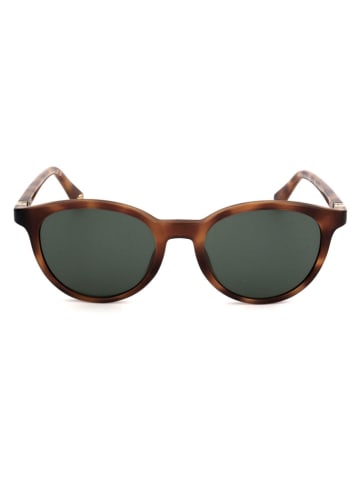 Guess Okulary przeciwsłoneczne unisex w kolorze brązowo-ciemnozielonym