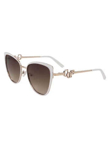 Guess Damskie okulary przeciwsłoneczne w kolorze złoto-brązowo-białym