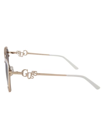 Guess Damen-Sonnenbrille in Braun/ Weiß/ Gold