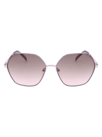 Guess Damskie okulary przeciwsłoneczne w kolorze srebrno-beżowym