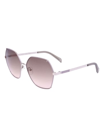 Guess Damskie okulary przeciwsłoneczne w kolorze srebrno-beżowym