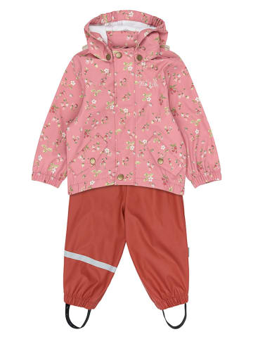Petit Piao 2tlg. Regenoutfit in Rosa/ Rot