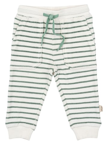 Petit Piao Sweathose in Creme/ Grün