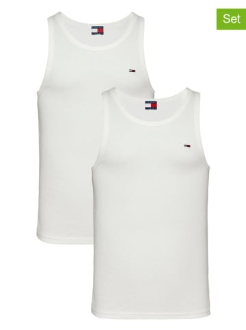 TOMMY JEANS Topy (2 szt.) w kolorze białym