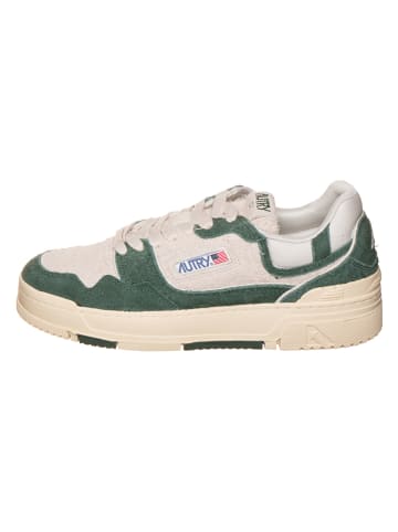 AUTRY Leder-Sneakers "CLC Low" in Creme/ Grün