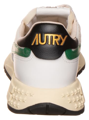 AUTRY Leren sneakers "Reelwind Low" wit/groen