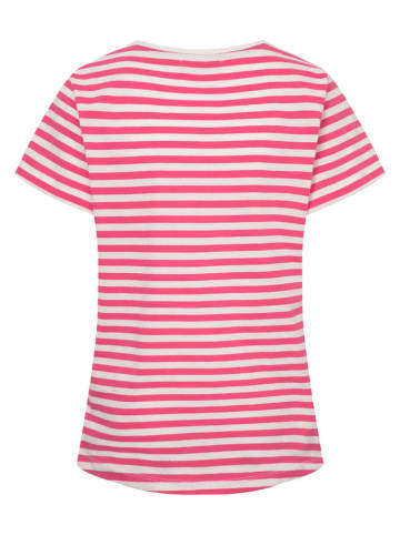 Derbe Shirt in Weiß/ Pink