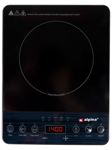 Alpina Płyta indukcyjna w kolorze czarnym - 27 x 37 x 6 cm