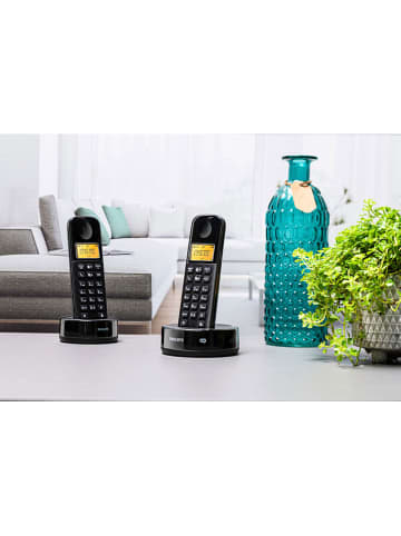 Philips 2-delige set: snoerloze telefoons "D1602B/01 Dual"