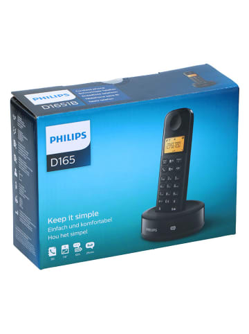 Philips Snoerloze telefoon "D1651B/01" zwart