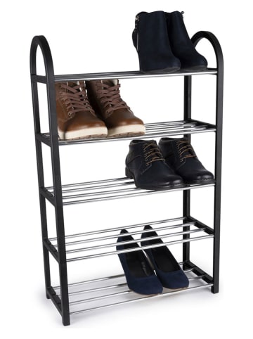 Alpina Schuhregal in Schwarz - (B)50 x (H)77 x (T)20 cm