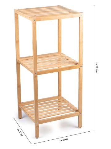 Alpina Badezimmerregal in Hellbraun - (B)33 x (H)77,5 x (T)32 cm