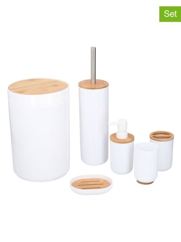 Alpina 6tlg. Badezimmer-Set in Weiß
