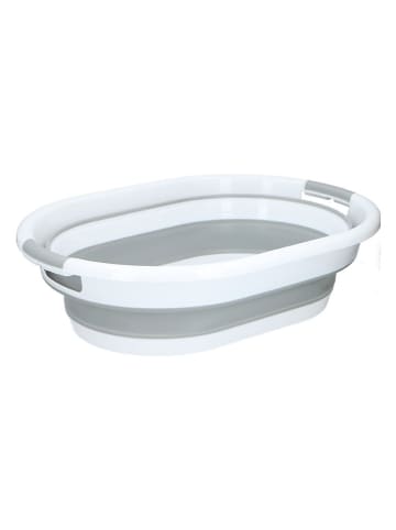 Alpina Wäschekorb in Grau/ Weiß - 27 l