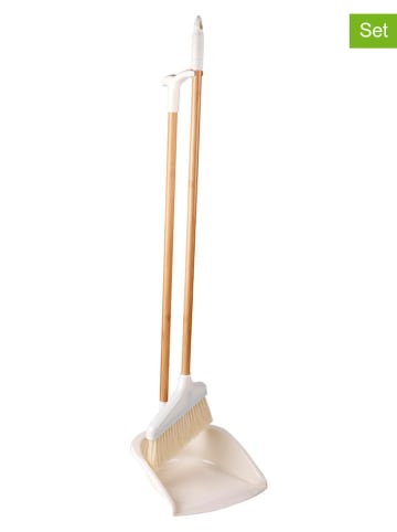 Alpina 2-delige borstel- en blikset beige/crème - (L)97 cm