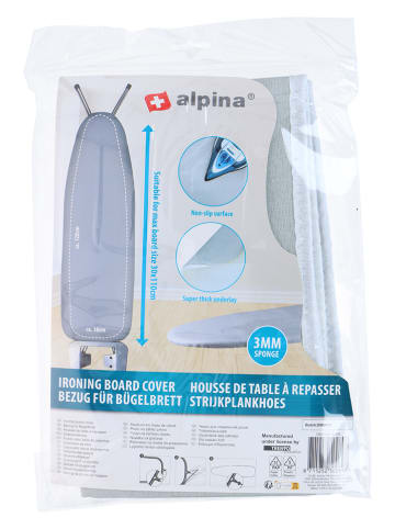 Alpina Bügelbrettbezug in Grau - (L)118 x (B)35,5 cm