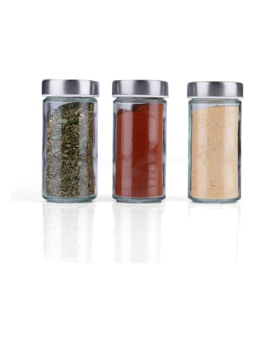 Alpina 13tlg. Set: Gewürzregal in Silber - (H)23 x Ø 19 cm