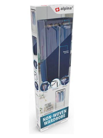 Alpina Stoffen kast donkerblauw - (B)75 x (H)160 x (D) 50 cm
