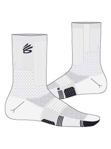Under Armour Skarpety sportowe "Playmaker" w kolorze białym