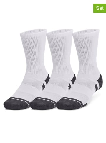 Under Armour Skarpety sportowe (3 pary) "Performance Tech" w kolorze białym