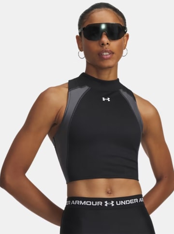 Under Armour Top funkcyjny w kolorze czarno-szarym
