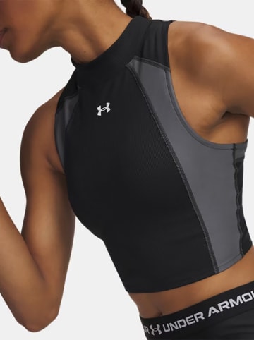 Under Armour Top funkcyjny w kolorze czarno-szarym