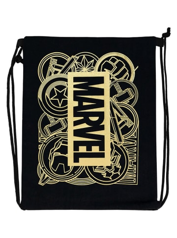 Stor Sportbeutel "Marvel" in Schwarz - (B)34 x (H)44 x (T)2 cm