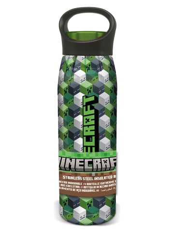 Stor Butelka termiczna "Minecraft" w kolorze czarno-zielonym - 665 ml
