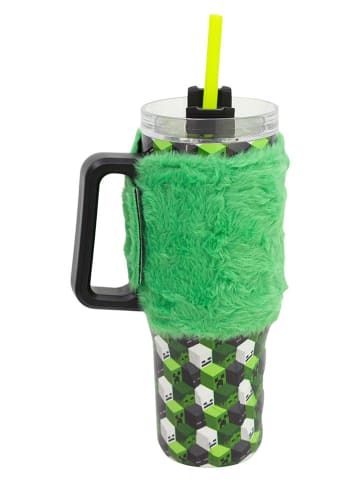 Stor Thermobecher "Minecraft" in Grün/ Schwarz - 920 ml