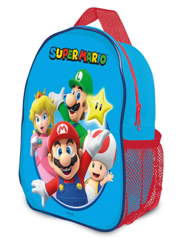 Stor Rucksack "Super Mario" in Blau - (B)20,5 x (H)26 x (T)9,5 cm