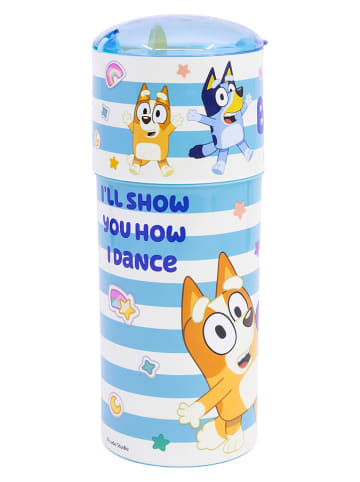 Stor Trinkflasche "Bluey" in Hellblau/ Weiß - 350 ml