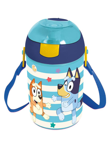 Stor Trinkflasche "Bluey" in Hellblau/ Weiß - 450 ml