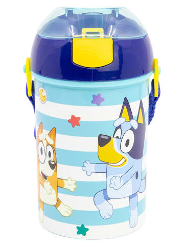 Stor Trinkflasche "Bluey" in Hellblau/ Weiß - 450 ml