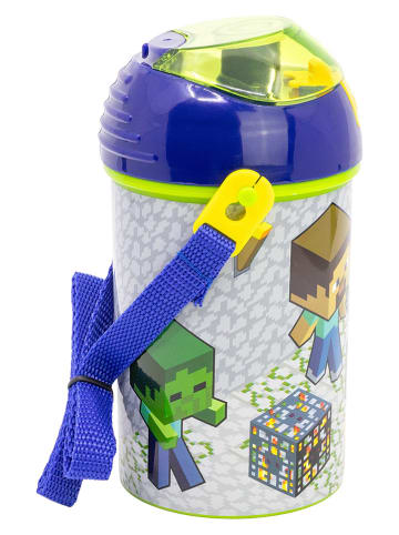 Stor Trinkflasche "Minecraft" in Grau - 450 ml