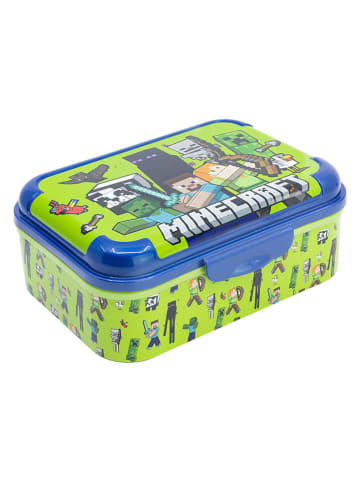 Stor Lunchbox "Minecraft" in Grün/ Blau - (B)17 x (H)13,5 x (T)6,2 cm