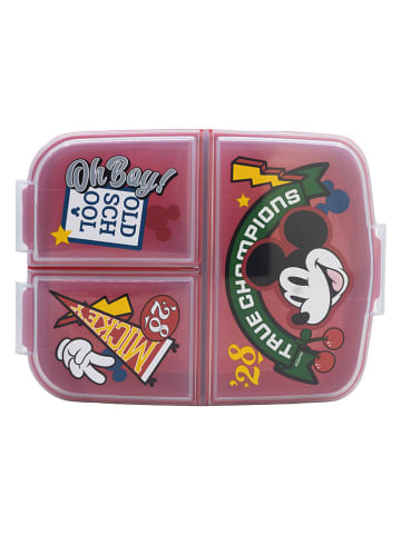 Stor Lunchbox "Mickey" in Rot - (B)18 x (H)13,5 x (T)5,5 cm