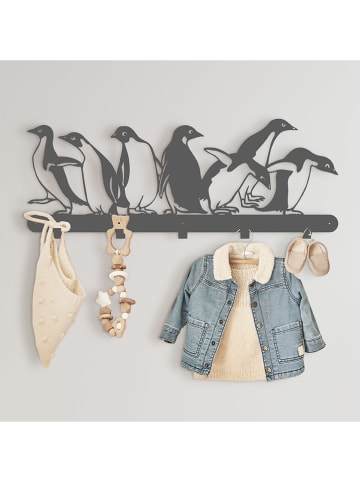 Woody Kids Wandgarderobe in Anthrazit - (L)85 x (B)37 cm